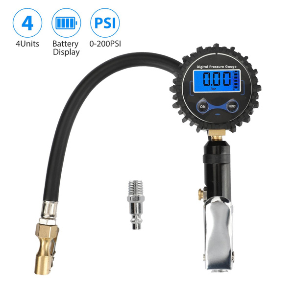 Digital Tire Inflator with Pressure Gauge, 0-200 PSI Tire Inflator ...