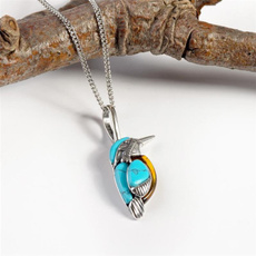 Sterling, birdnecklace, Turquoise, 925 sterling silver