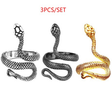 Cobra, Jewelry, 925 silver rings, gold