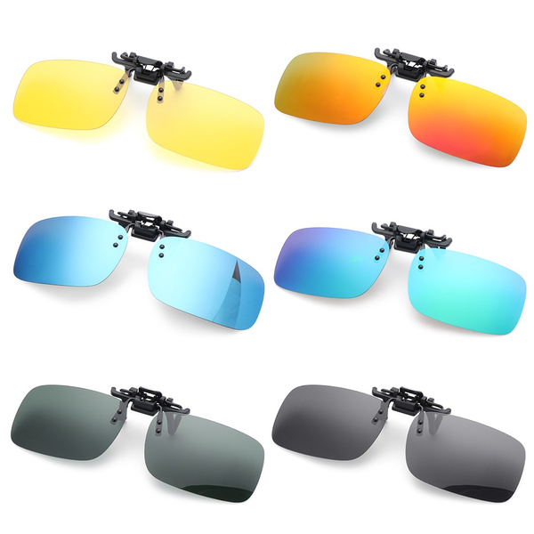 Polarized Clip On Flip Style Sunglasses Uv400 Anti Glare Driving Transition Lens Glasses Wish 