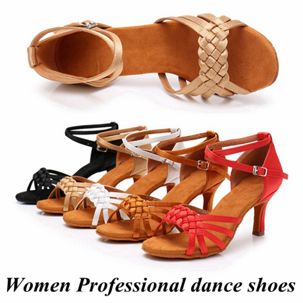 Women Indoor Stage Silent Professional Dance Shoes Tango Latin Ballroom ...