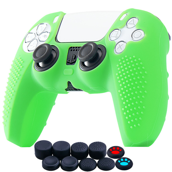 Silicone Case Cover Skin for PS5 DualSense Controller - Green 