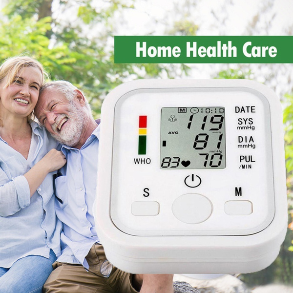 Home Health Care Digital Lcd Upper Arm Blood Pressure Monitor Heart