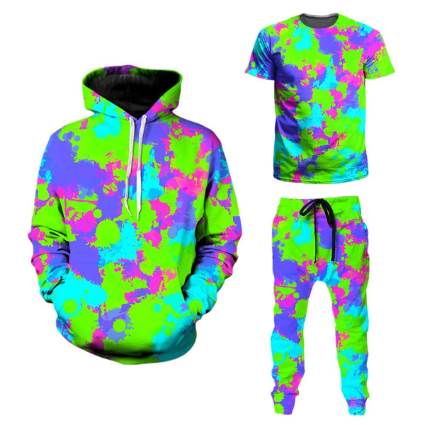 3D Print 90s neon paint splatter Men 