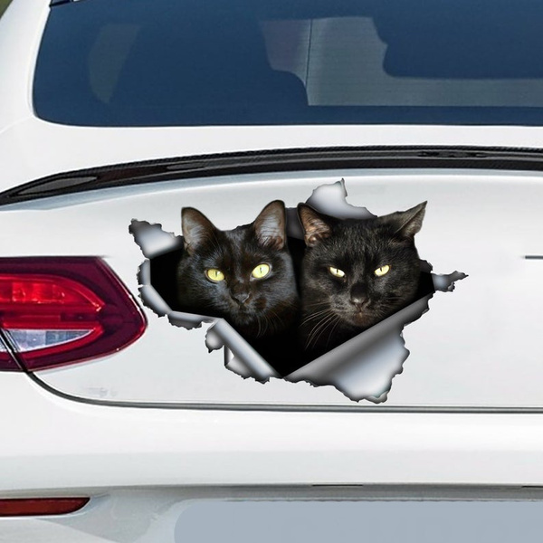 Black cats car decal, Black cat black cat sticker, cat couple decal Wish