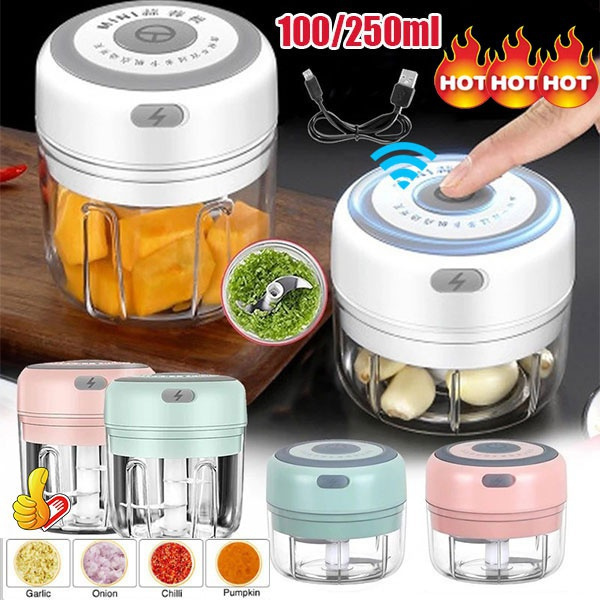 2023 New Upgrade Smart Electric Mini Food Garlic Vegetable Chopper Meat  Grinder Crusher Press for Nut Fruit Rechargeable Onion Multi-function ZPG –  the best products in the Joom Geek online store