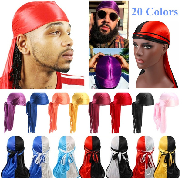 overdraw Verdensrekord Guinness Book fiktion Silky Durag for Men Women Headwrap DuRags Headscarf Soft Cap for Hair Waves  20 Colors | Wish