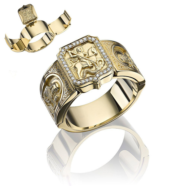 Men's st george gold on sale rings