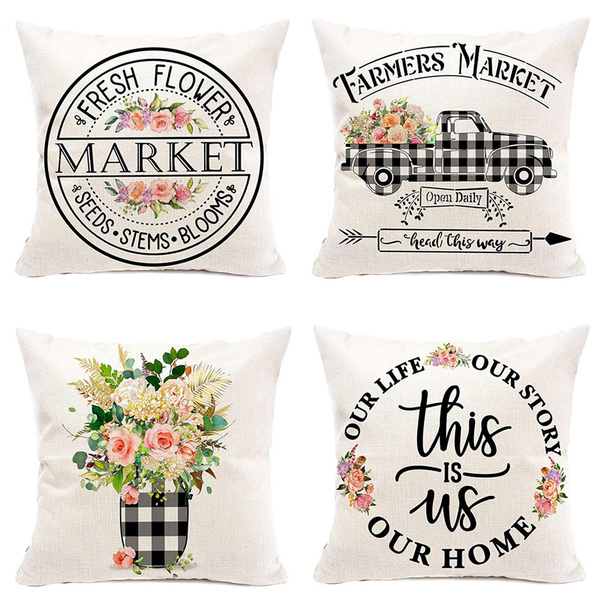 Farmhouse Truck Outdoor Decorative Pillow