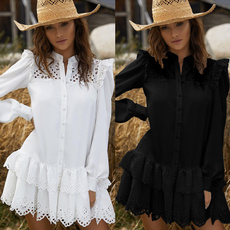 hollowdre, Blouses & Shirts, long sleeve blouse, Lace