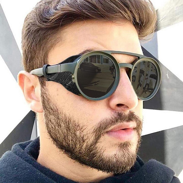 Round sunglasses hot sale mens fashion