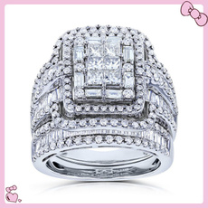 Couple Rings, DIAMOND, Princess, Jewelry