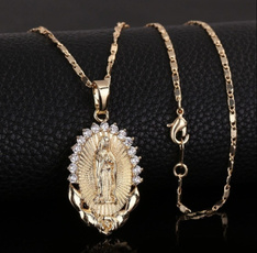 golden, Christian, Jewelry, Diamond Necklace