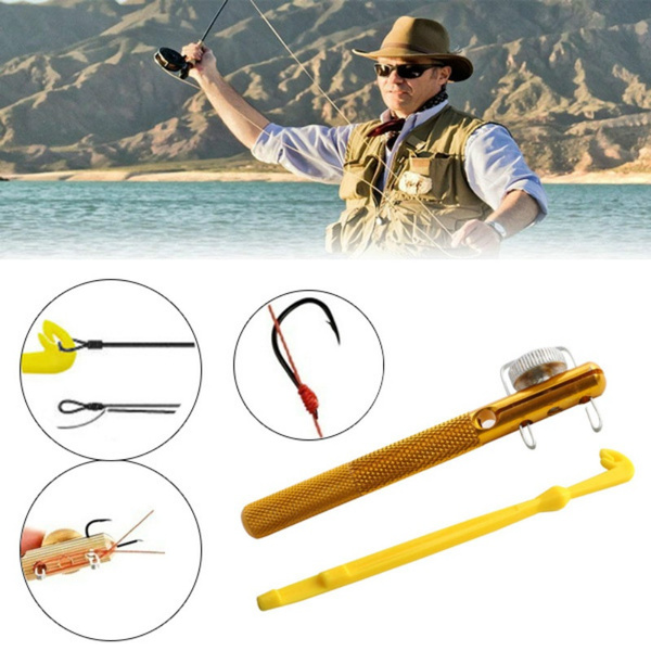 1pc Fishing Hook Tier Double-Headed Needle Knots Tie Loop Tyer Tools Kit Fishing  Line Knotter Tying Fishhook Needle Fishing Tool