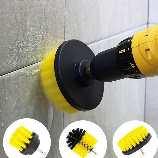 Hot Sale Drill Brush Cleaner Scrubbing Brushes for Bathroom Surface Grout  Tile Tub Shower Kitchen Auto Care Cleaning Tools