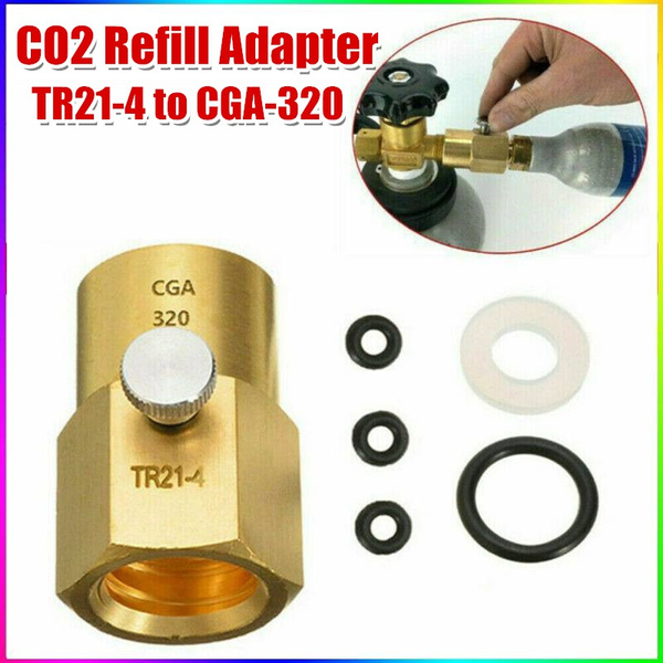 Cylinder Refill Adapter TR21-4 CGA320 Connector For SodaStream Soda Adaptor USA 