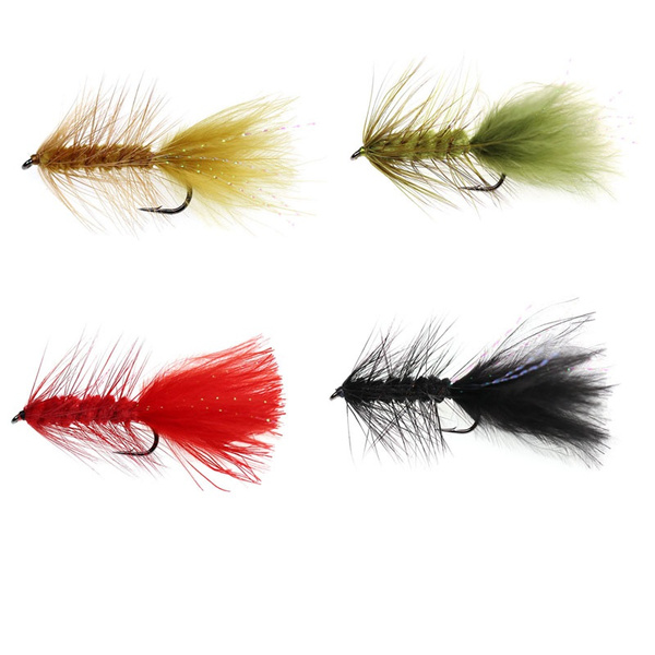 6PCS Shinely Wooly Bugger Streamers Fishing Fly Lures Saltwater Freshwater  Fly Tying Hook Trout Bass Pike Flies Bait