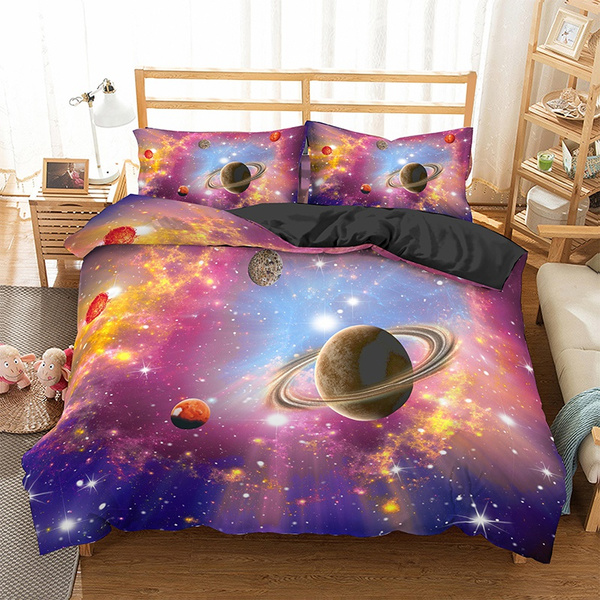 Starry Sky 3d Bedding Set Universe, Galaxy Double Duvet Cover Uk