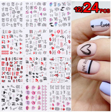 nail decoration, water, nail stickers, Flowers