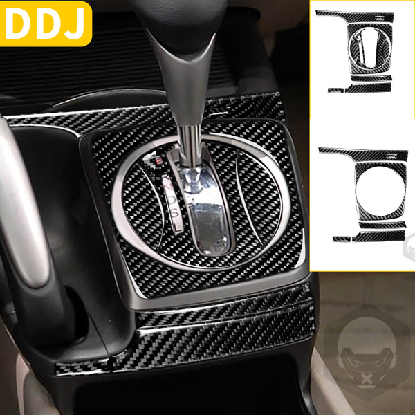 Carbon Fiber Automatic Gear Shift Panel Cover Trim For Honda Civic 8th 2006-2011 