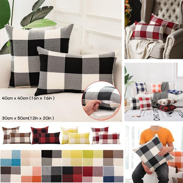 Buffalo plaid pillow case hot sale