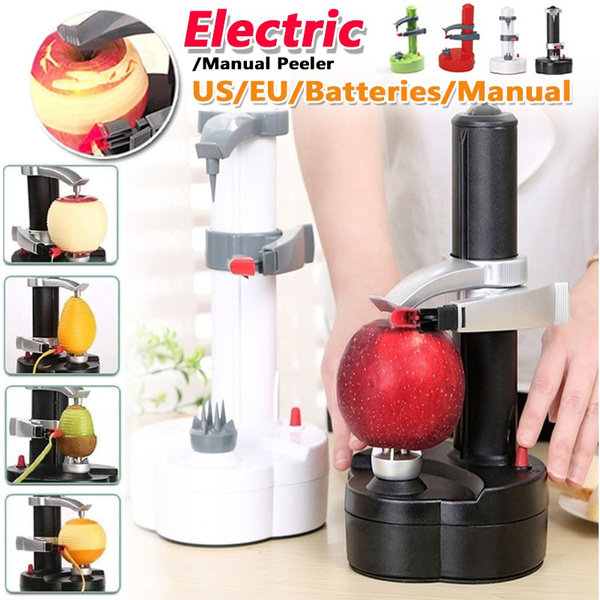 Electric/Manual Potato Peeler Automatic Apple Peeler Machine Heavy Duty  Stainless Steel Rotating Peeler for Kitchen Fruits and Vegetables