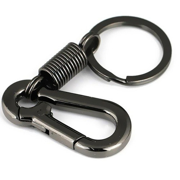 Simple Strong Metal Carabiner Clip Spring Keychain Key Holder Hook