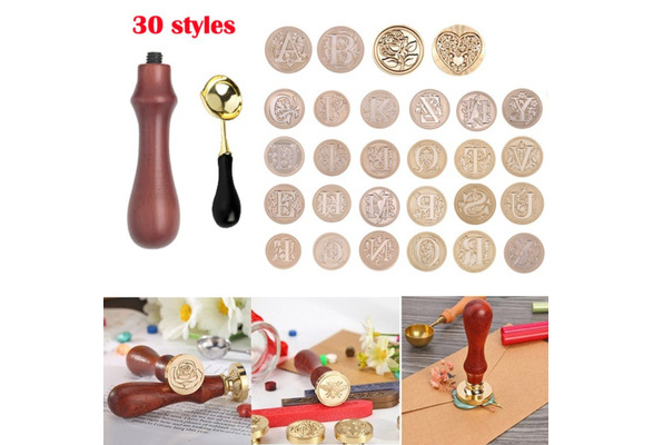 Gold-plated Brass Head Paint Seal Retro DIY Envelope Wax Seal