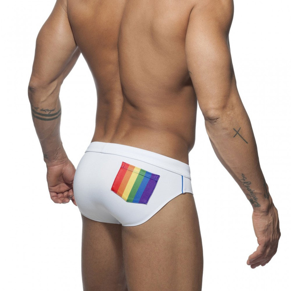MEN PRIDE RAINBOW POCKET SWIM BRIEF | Wish
