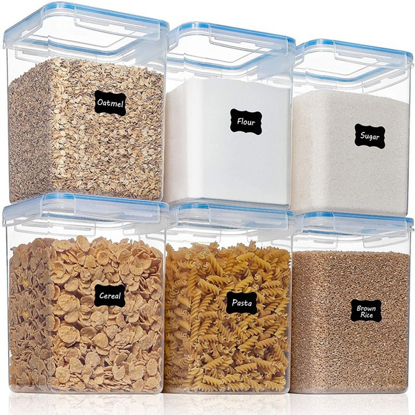 Food Storage Container for Rice Airtight Kitchen Pantry Organizer Flour Sugar 