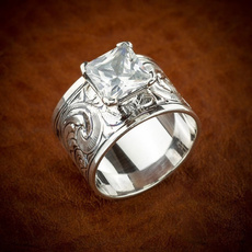 Sterling, DIAMOND, Vintage, Engagement