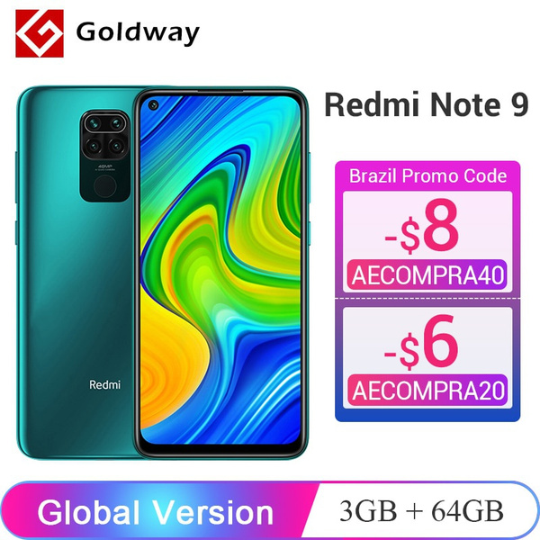 Global Version Xiaomi Redmi Note 9 3Gb 64Gb / 4Gb 128Gb Smartphone