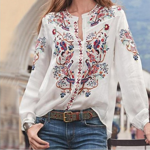 Bohemian blouses for clearance womens