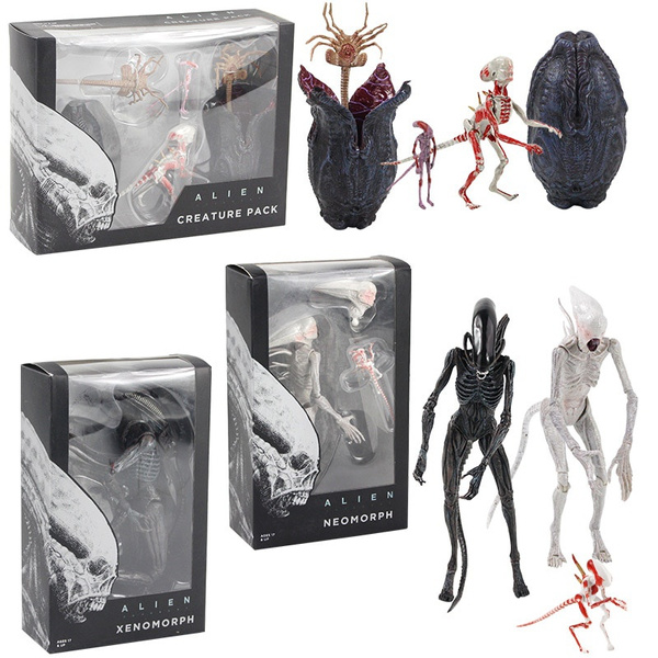 5-24cm NECA Aliens Covenant Xenomorph Neomorph Creature Pack PVC Action  Figure Collectible Model Toys Gifts