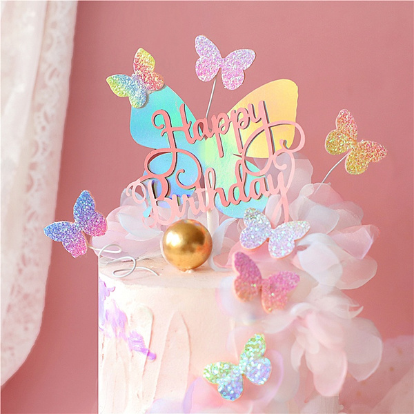 1 6 Pcs Joyeux Anniversaire Gateau Topper Degrade Couleur Papillon Forme Gateau Inserer Carte Bebe Fille Fete D Anniversaire Gateau Decoration Joyeux Anniversaire Cuisson Plugin Wish 1 6 Pcs Joyeux Anniversaire Gateau Topper Degrade Couleur Papillon Forme Gateau Inserer Carte Bebe Fille Fete D Anniversaire Gateau Decoration Joyeux Anniversaire Cuisson Plugin Wish