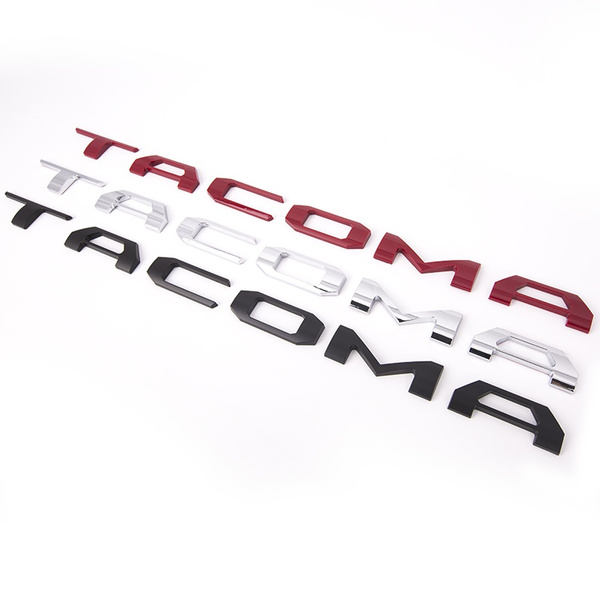 3D Tailgate Insert Letters fits 2016-2021 Toyota Tacoma Chrome