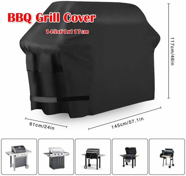145 cm Heavy Duty BBQ Cover Garden Patio 2 4 Burner Barbecue Grill Storage 
