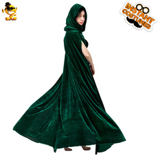 halloweengift, greenwitchcloak, cloak, velvet dress