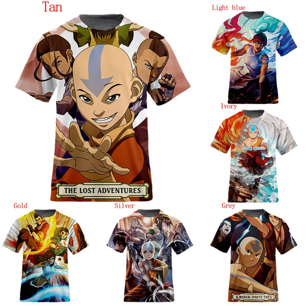 21 新しい子供の Tシャツアバター 3d プリント Tシャツ アバター 最後のエアベンダー Tシャツ 男の子と女の子 クール Tシャツ 漫画 アニメ ラウンドネック Tシャツ Wish