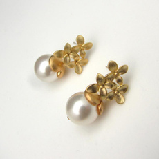 Flowers, koreanversion, gold, pearls