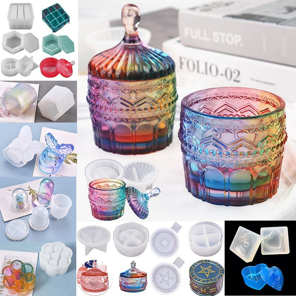 Box Resin Molds Silicone, Jewelry Epoxy Mold Heart Shape
