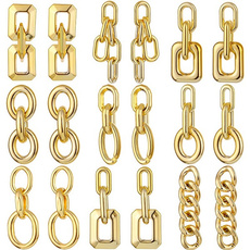 Chain, 14k Gold, Earring, Women's Fashion