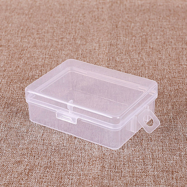 10pcs Mini Clear Plastic Small Box Jewelry Earplugs Storage Box Case Container B 