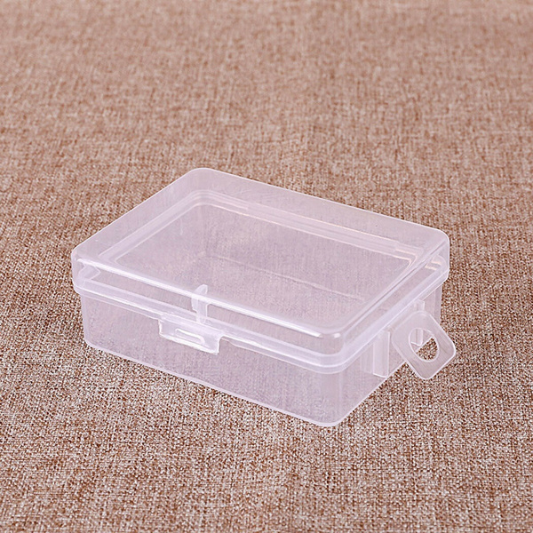 Small Plastic Storage Container Boxes Mini Clear Jewelry Earplugs Container