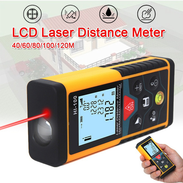 40/60/80/100/120M Laser Measure Meter Handheld Digital LCD Laser ...