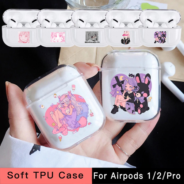 Airpods Case Cute Anime Silicon Soft Shell Apple Airpods Pro Cover Airpods  2 Case with Hook Airpod Cases Covers, Mobile Phones & Gadgets, Mobile &  Gadget Accessories, Cases & Sleeves on Carousell