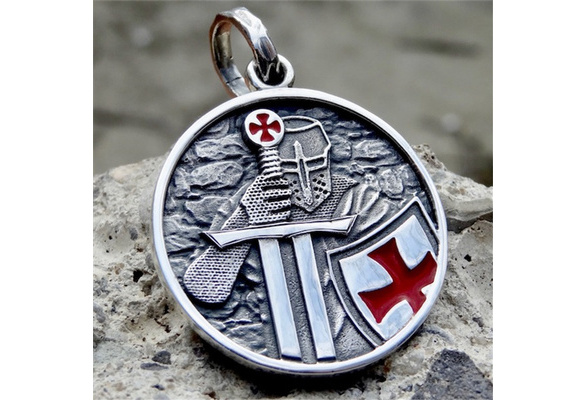 PROSTEEL Round Pendant Cross Necklace Black Plated Masonic Knight Templar  Necklaces Stainless Steel for Men Boy Vintage Jewelry - Walmart.com