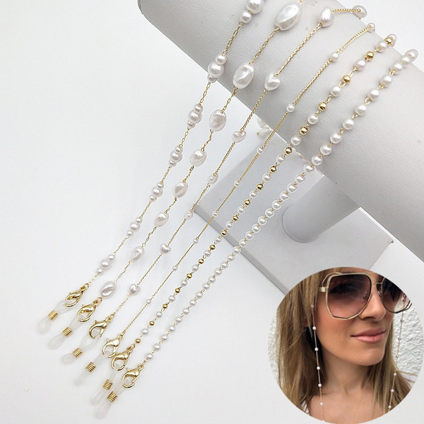 Bohemian Imitation Pearl Glasses Chain For Women Fashion Baroque