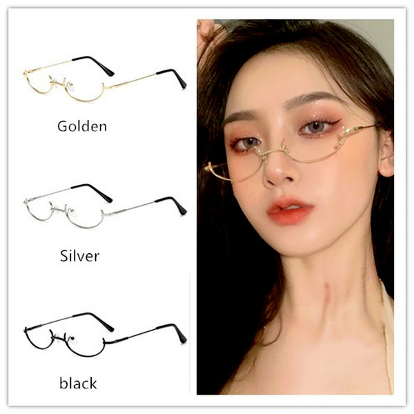 Lower half sales frame glasses