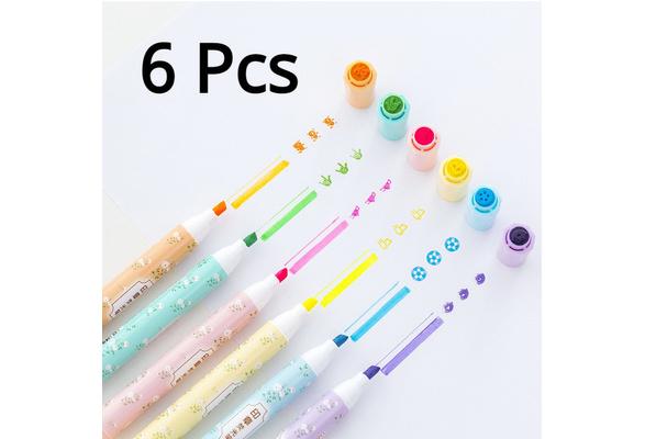 6 pcs/lot rabbit mini highlighter pen marker pens kawaii stationery  material escolar papelaria writing school supplies Online Sales Promotion, Wish